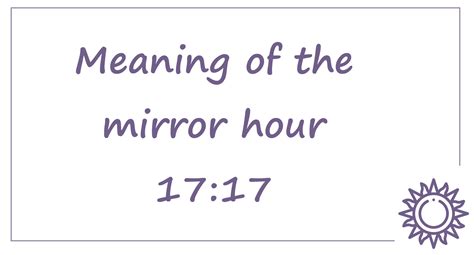 17 17 mirror hour